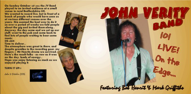 John Verity band Live 101 -  Buy online - NOW!